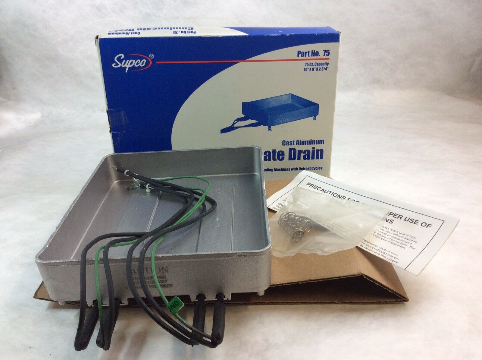 75 75 Sealed Unit Parts Supco Heated Condensate Drain Pan. from SUPCO