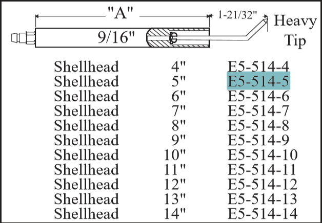 E5-514-5 E5-514-5 Westwood E5-514-5 Electrode Assm Shell Head from WESTWOOD