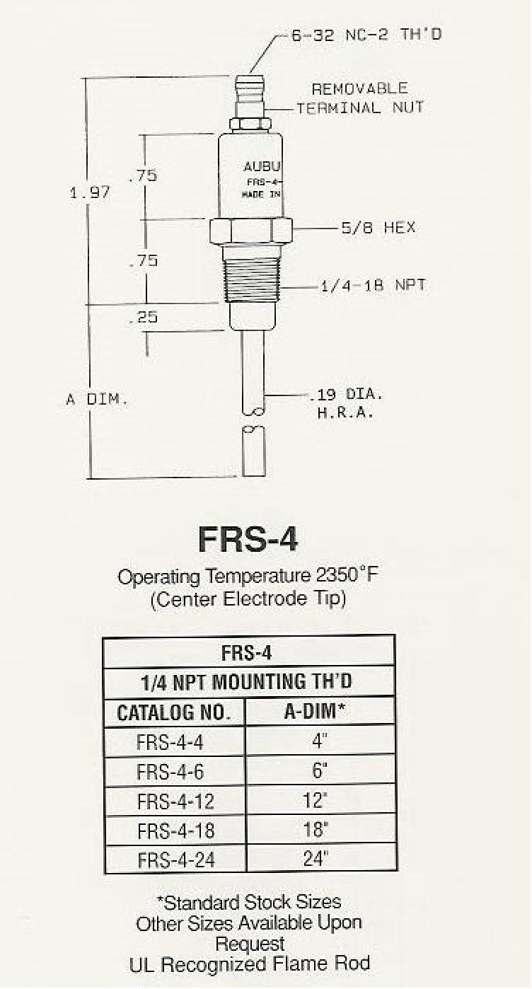 FRS-4-4 FRS-4-4 Crown Frs-4-4 Auburn flame rod from WESTWOOD