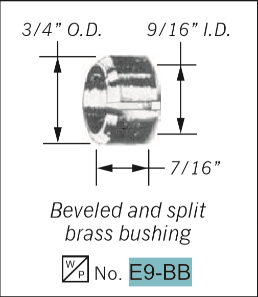 E9BB E9BB Westwood E9-bb 9/16 X 3/4 Brass Bushing from WESTWOOD