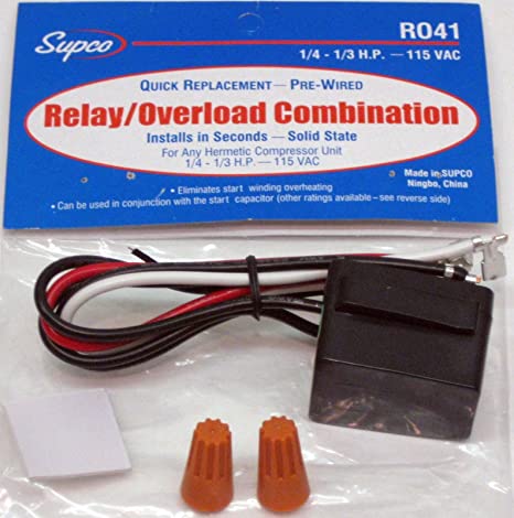 RO41 RO41 Sealed Unit Parts Compressor Relay & Overload from SUPCO