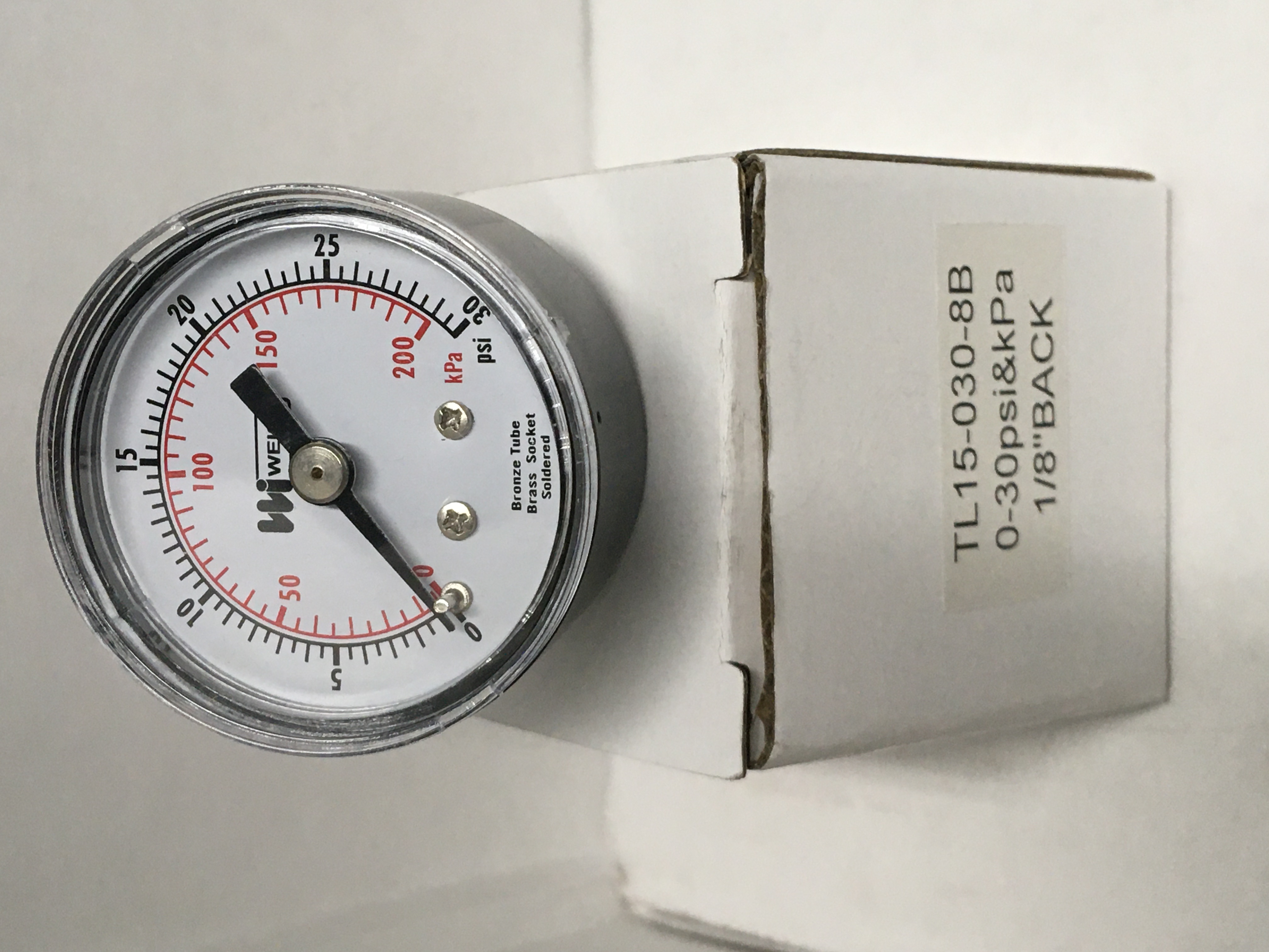 2420-001 2420-001 Weiss Tl15-30-8b Pressure Gauge 1-1/2" Face from WEISSINS