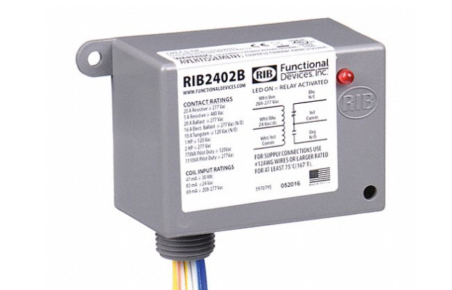 RIB2402B RIB2402B Functional Devices 24VAC/208-277VAC SPDT 20AMP from Build
