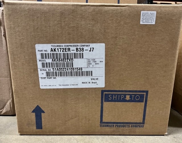 AK172ER-B38-J7 AK172ER-B38-J7 Tecumseh Aka9462zxd Commercial temp refrigera