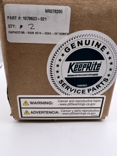 1079603-021 1079603-021 Keeprite OEM Run Capacitor 60/370 from Building HVA