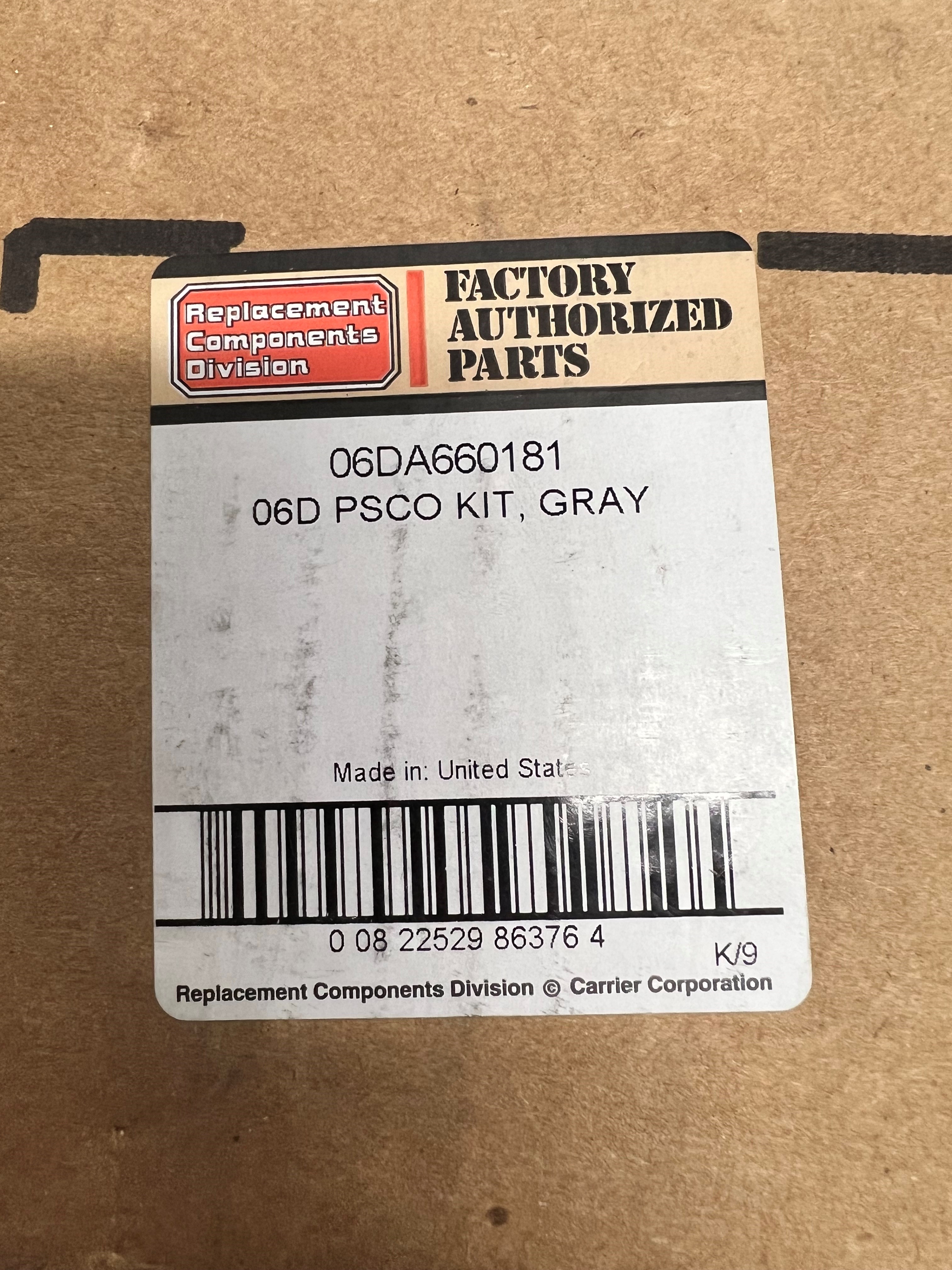 06DA660181 06DA660181 Carlyle Parts PRESSURE SUCTION UNLOADER from Building