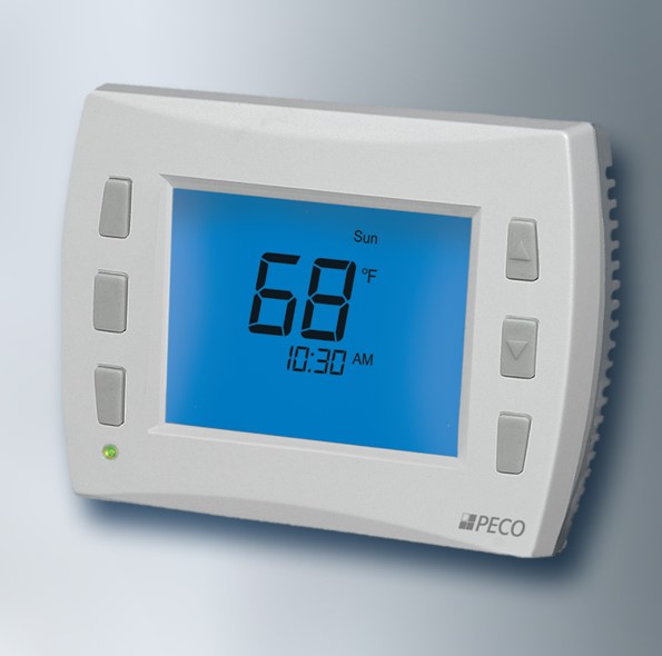 T8168-1 T8168-1 Peco Controls  Digital Thermostat 2 heat, 2 cool, from Buil