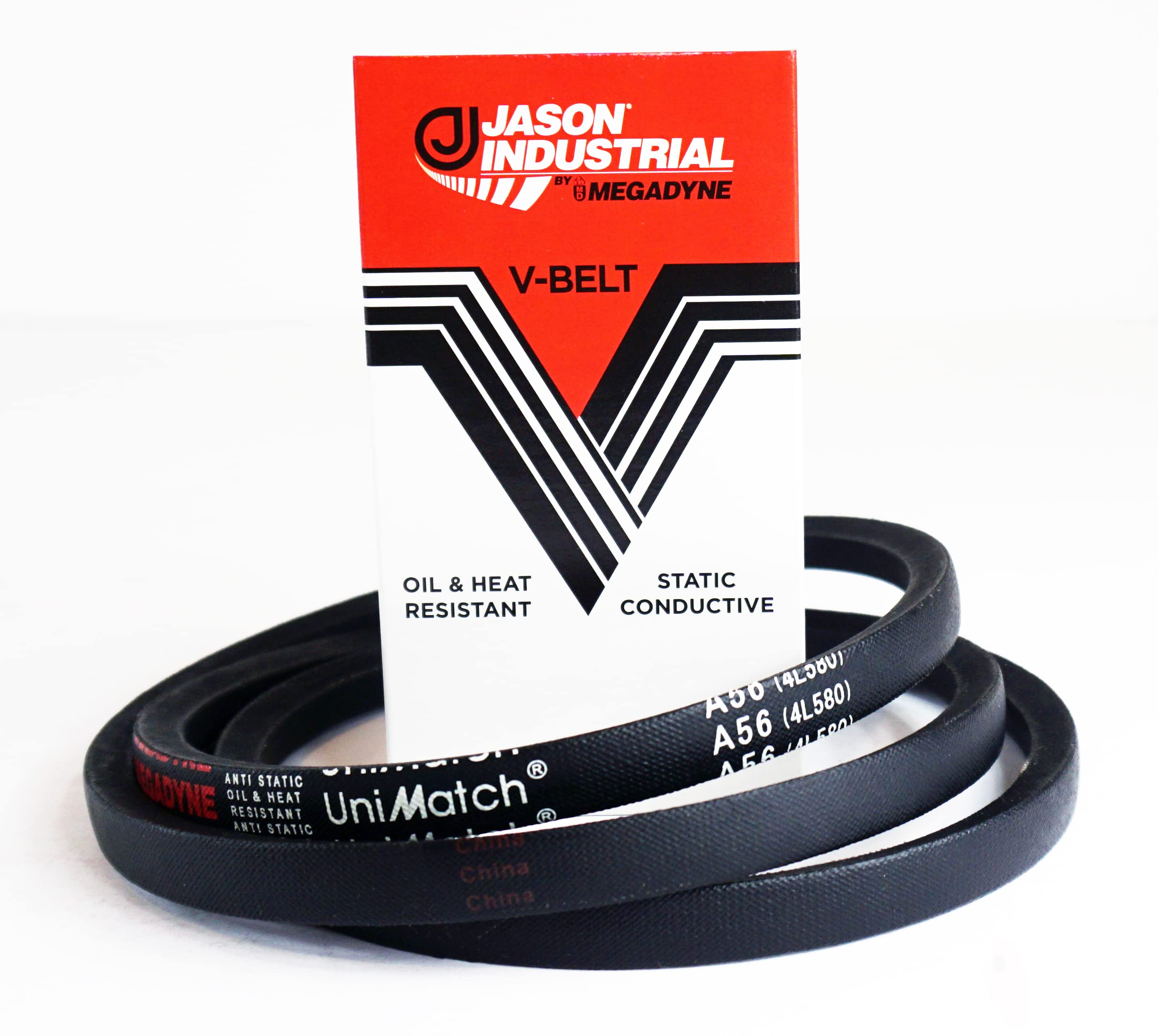 4L580 4L580 Jason Industrial A56 4L580 V-Belt Oil and Heat from JASONIND