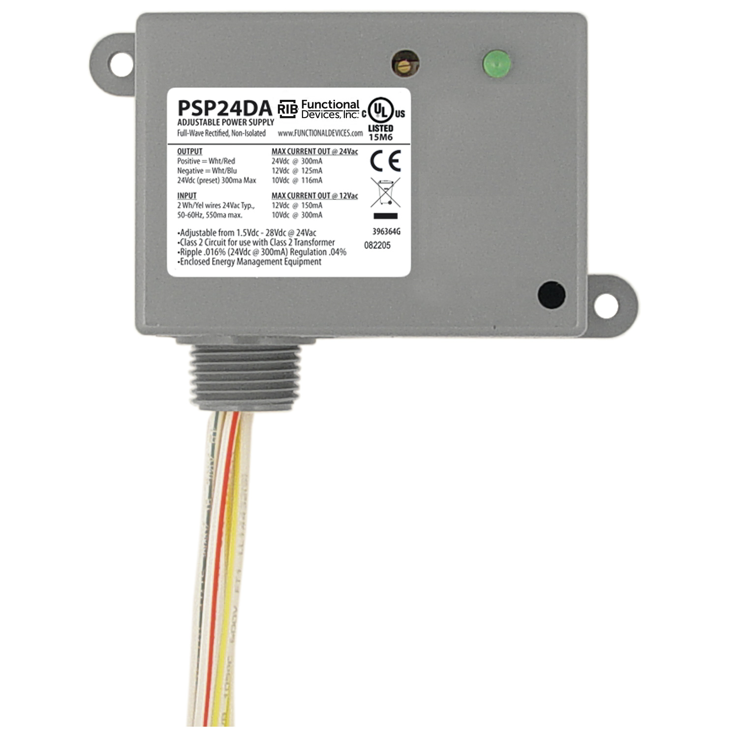 PSP24DA PSP24DA Functional Devices  24 VDC power supply. 24VAC from Buildin
