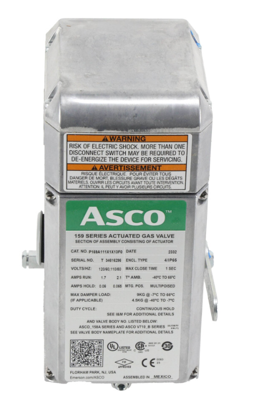 P159A111X1X13F0 P159A111X1X13F0 Asco 120v On/Off N4 Fast Open POC Sw from B