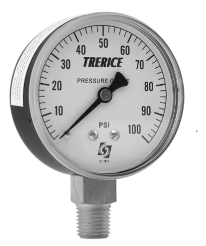 800B4002LA100 800B4002LA100 Trerice Pressure gauge, 4.0" diameter, from Bui