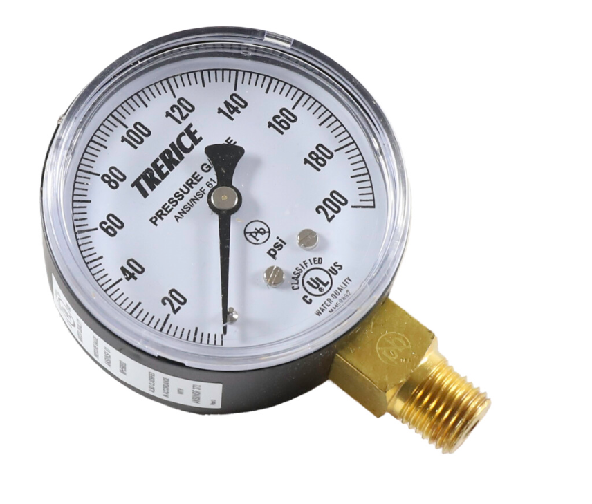 800B2502LA200 800B2502LA200 Trerice Pressure gauge, 2.5" diameter, from Bui