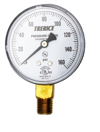 800B2502LA160 800B2502LA160 Trerice Pressure gauge, 2.5" diameter, from Bui