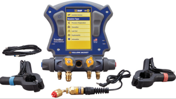 40881 40881 Yellow Jacket TITANMAX 4-Valve Digital Manifold, from Building