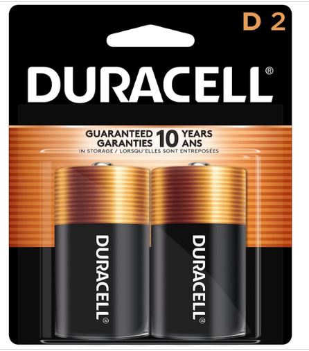 MN1300 MN1300 Duracell 79441 D Size Alkaline Battery 2 Pack, from Building