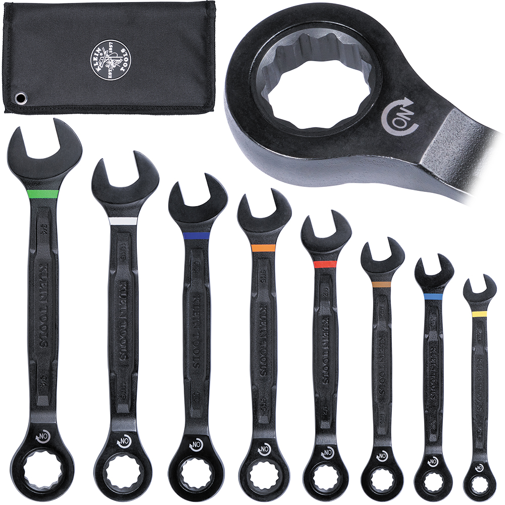 69408G 69408G Klein Tools 8-Piece Ratcheting Combination from Building HVAC